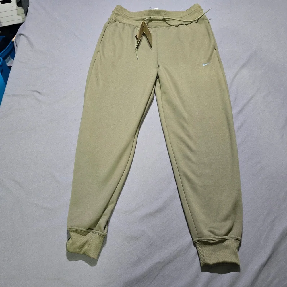 Nike Therma-FIT Joggers Womens Medium Olive Green High Rise 7/8 FB5431-222